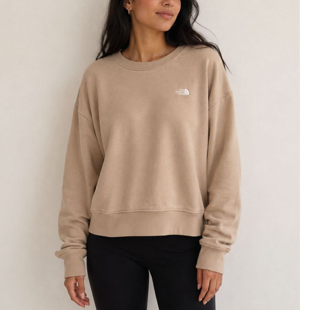 The North Face Oversized Crewneck Sweatshirt | Beige/Tan | Women's XS